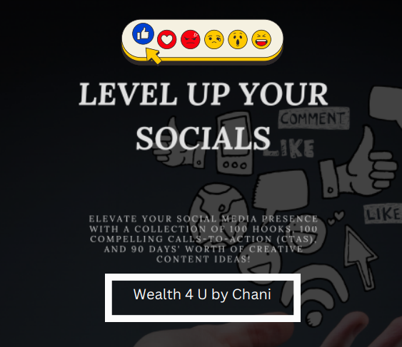 Level up your socials, 90 days of content marketing, over 100 hooks and CTSA's